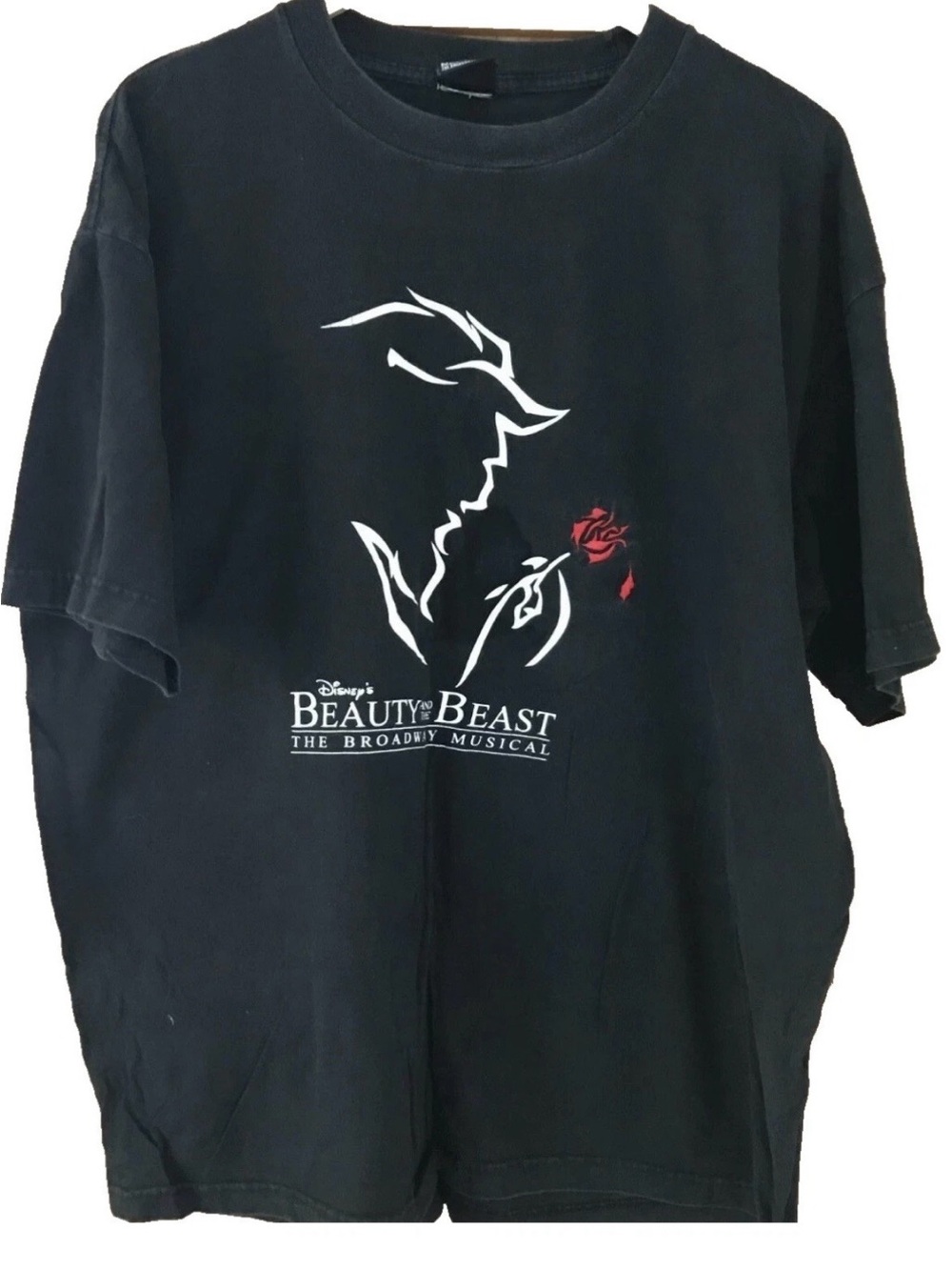 AUTHENTIC Vintage Disney’s BEAUTY & THE BEAST Broadway Shirt 1997 black XL HTF